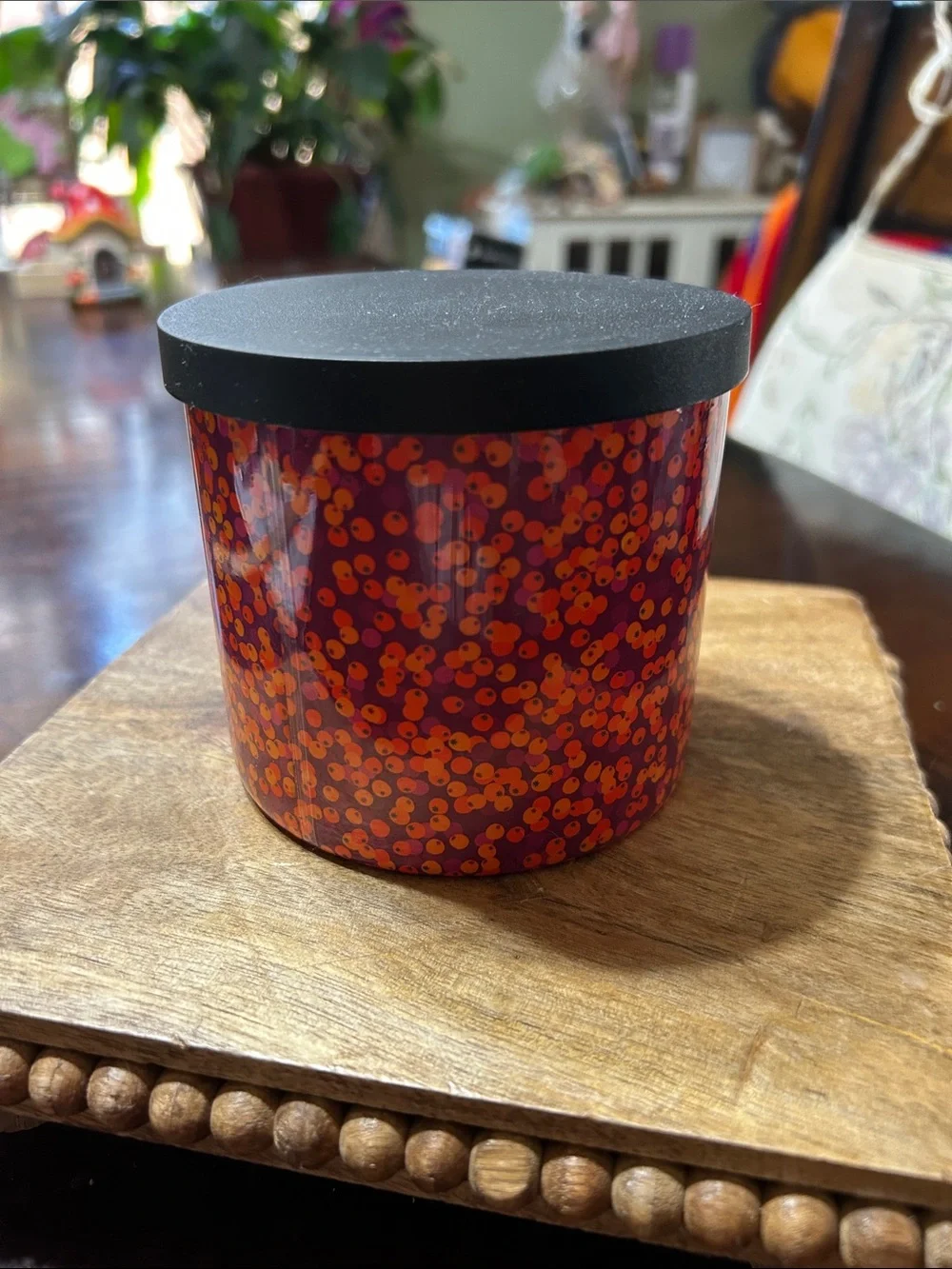 Home Collection “Candied Cranberry” 3 Wick Candle 13 Oz New